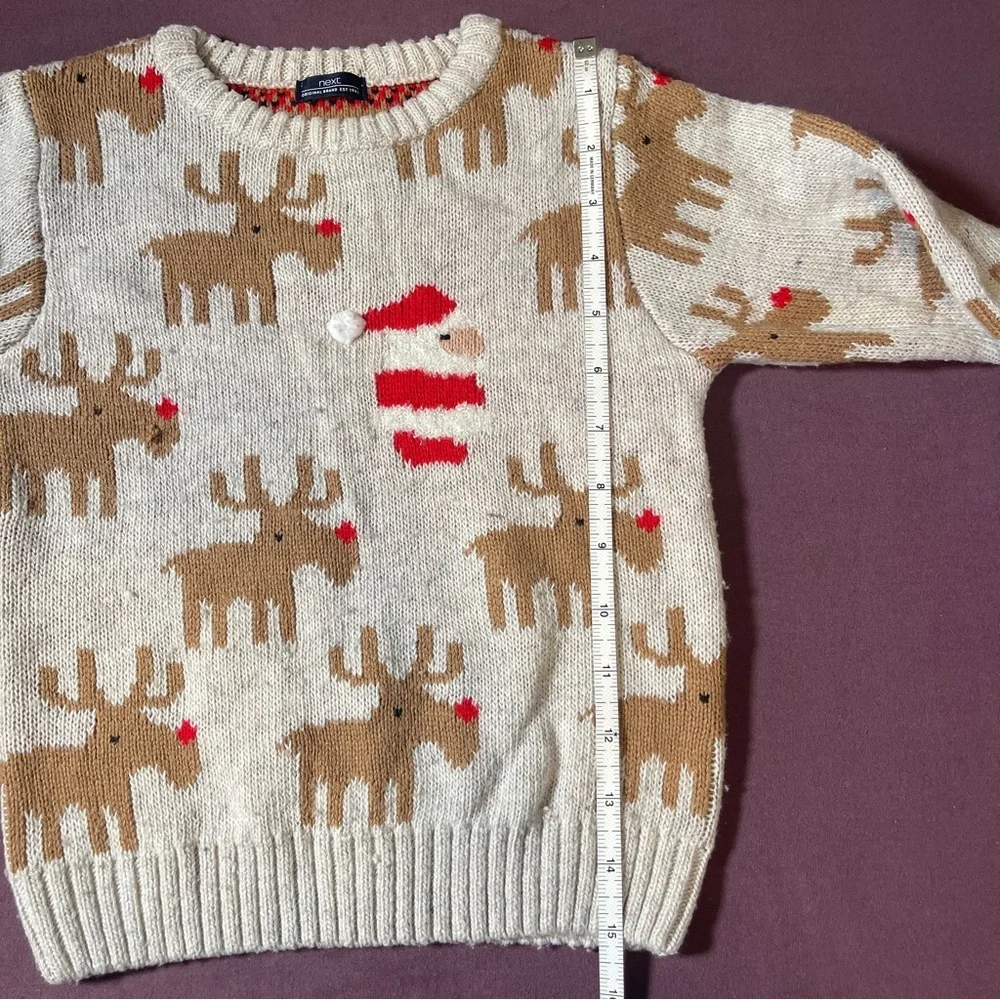 NEXT Christmas Sweater - Kids Size 2-3 years Toddler Knit Holiday Picture - Picture 5 of 8